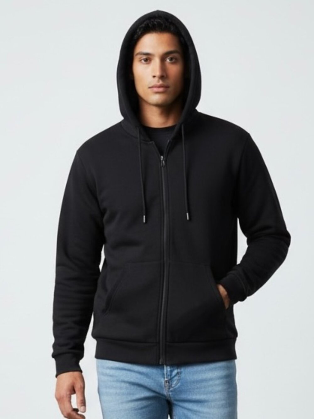NEW Original Deluxe Supply Hoodie Men’s XL Black Fleece Lined Full Zip NWT